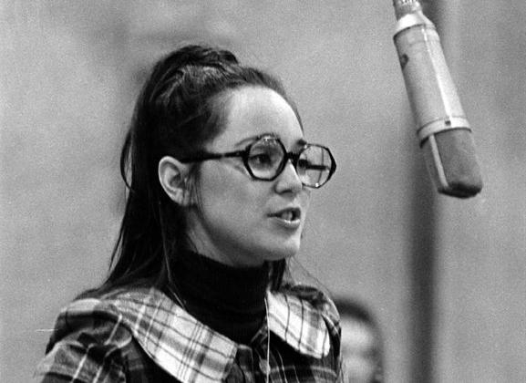 Victoria Mallory in the recording session for the original A Little Night Music, in which she created the role of Anne Egerman.