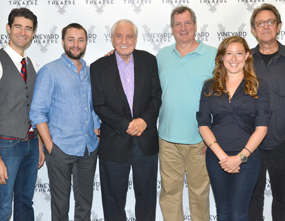 The Billy &amp; Ray family: cast members Drew Gehling and Vincent Kartheiser, director Garry Marshall, playwright Mike Bencivegna, and cast members Sophie von Haselberg, and Larry Pine.