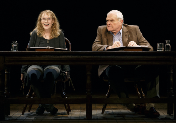 Mia Farrow and Brian Dennehy star in A.R. Gurney&#39;s Love Letters, directed by Gregory Mosher, at the Brooks Atkinson Theatre.