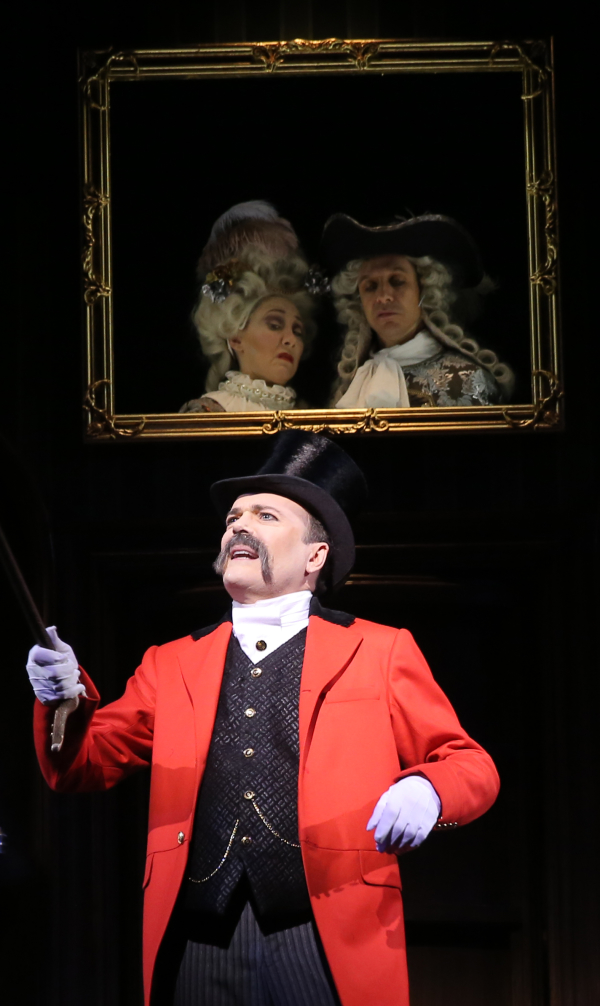 Jefferson Mays in Broadway&#39;s Gentleman&#39;s Guide to Love and Murder, directed by Ruth Draper fan Darko Tresnjak.