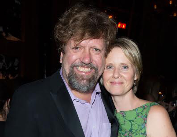 Public Theater Artistic Director Oskar Eustis gets close with Cynthia Nixon at the after-party.