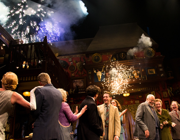 The cast of You Can&#39;t Take It With You takes its curtain call amidst on-stage fireworks. 
