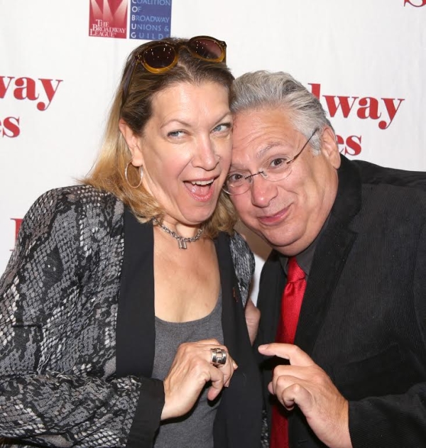 Kinky Boots cast member and honoree Adinah Alexander with that show&#39;s book writer and the afternoon&#39;s host, Harvey Fierstein.