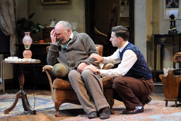 Rick Foucheux as Jacob and Alex Mandell as Ralph Berger in Clifford Odets&#39; Awake and Sing!, directed by Serge Seiden, at the Olney Theatre Center.