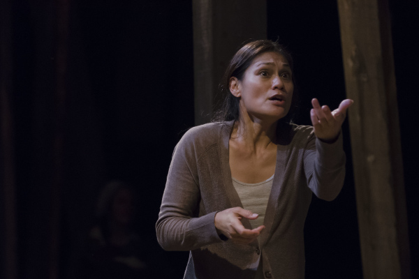 Celeste Oliva stars in Reconsidering Hanna(h), directed by Bridget Kathleen O&#39;Leary, at Boston Playwrights&#39; Theatre.