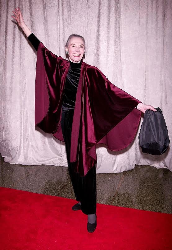 Marian Seldes strikes a pose at the 2006 opening of Butley on Broadway.