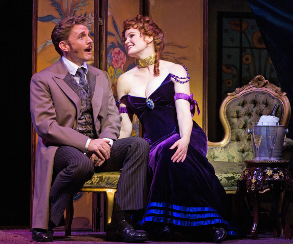 Jason Danieley and Kate Baldwin star as Aristide Forestier and La Mome Pistache in the Paper Mill Playhouse revival of Can-Can, directed by David Lee.