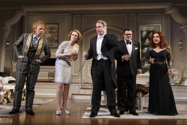 Rupert Grint, Megan Mullally, Matthew Broderick, Nathan Lane, and Stockard Channing star in Terrence McNally&#39;s It&#39;s Only a Play, directed by Jack O&#39;Brien, at Broadway&#39;s Gerald Schoenfeld Theatre.