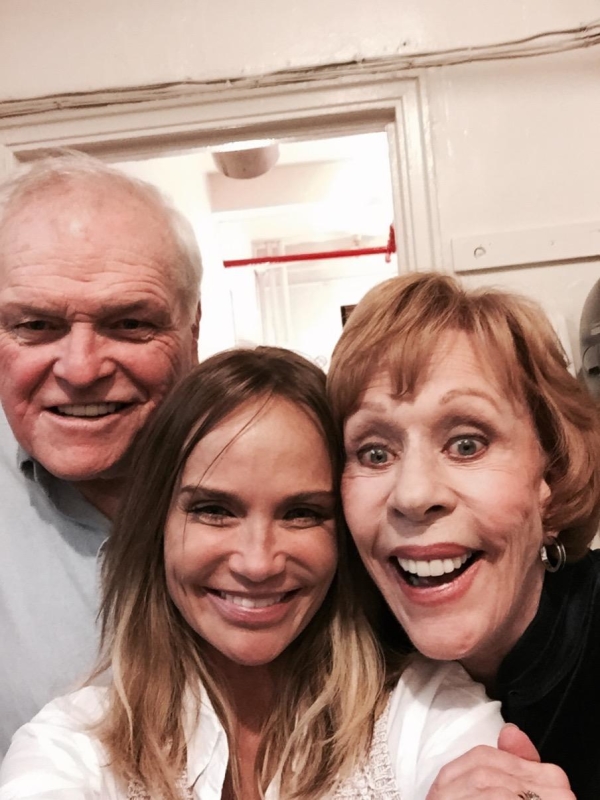 Kristin Chenoweth with Brian Dennehy and Carol Burnett backstage at Love Letters.