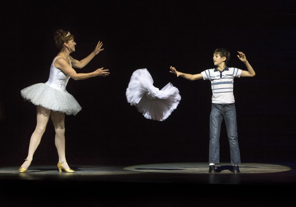 Ruthie Henshall as Mrs. Wilkinson and Elliott Hanna as Billy in Billy Elliot the Musical Live, coming to U.S. cinemas in November.