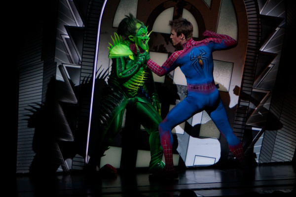 The Green Goblin battles Spider-Man in Spider-Man Turn Off the Dark.
