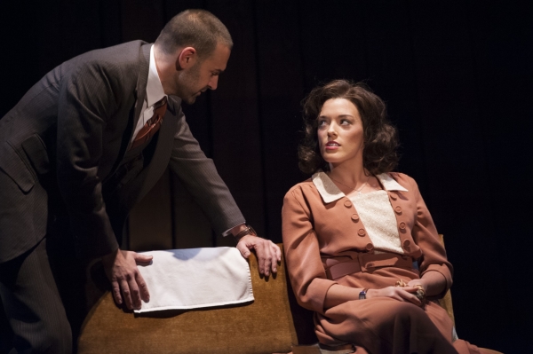 Charlie Pollock and Mary Kate Morrissey in Elmer Gantry at Arlington, Virginia&#39;s Signature Theatre.