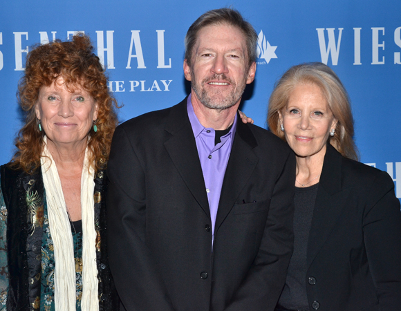 Wiesenthal star Tom Dugan with director Jenny Sullivan (left) and producer Daryl Roth (right).