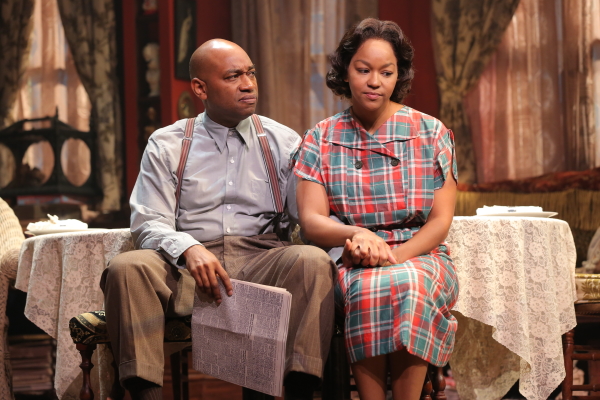 Marc Damon Johnson and Crystal A. Dickinson in You Can&#39;t Take It With You, directed by Scott Ellis, at the Longacre Theatre on Broadway.
