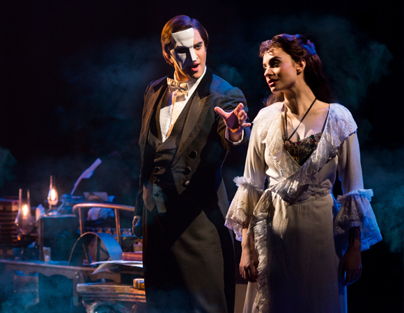 Cooper Grodin and Julia Udine star as The Phantom and Christine in the North American touring production of The Phantom of the Opera.