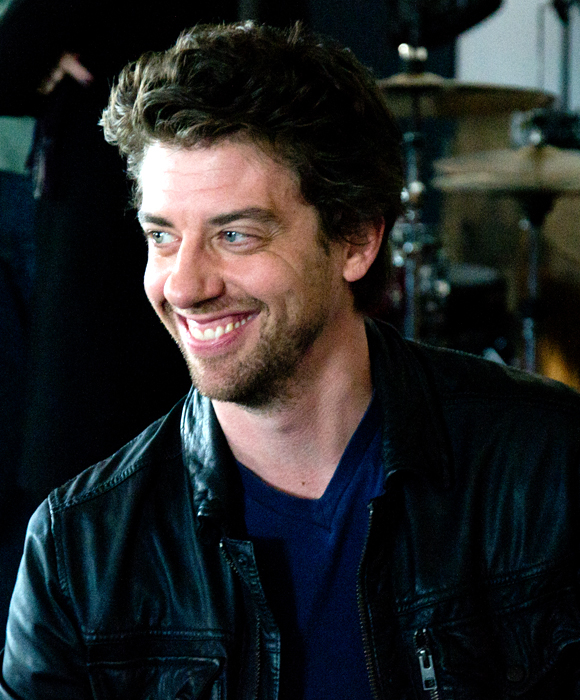 Christian Borle doubles as Mr. Darling and Smee.