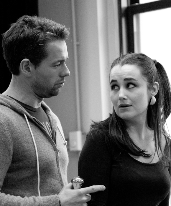 Julian Ovenden as Gaylord Ravenal and Lauren Worsham as Magnolia rehearse &quot;Make Believe&quot; from the New York Philharmonic&#39;s upcoming production of Show Boat.