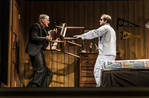 As Father Donald, Richard Chamberlain battles with Ben Schnetzer&#39;s David in Scott Elliot&#39;s production of Sticks and Bones by David Rabe.
