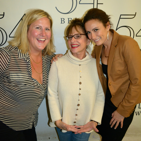 Bridget Everett, Patti LuPone, and Laura Benanti backstage at 54 Below.