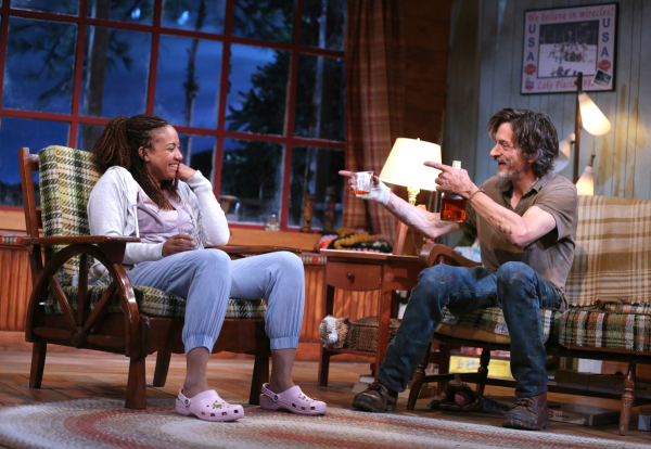 Tracie Thoms (Veronica) and John Hawkes (Hogan) in David Auburn&#39;s Lost Lake, directed by Daniel Sullivan, at New York City Center &mdash; Stage I. 