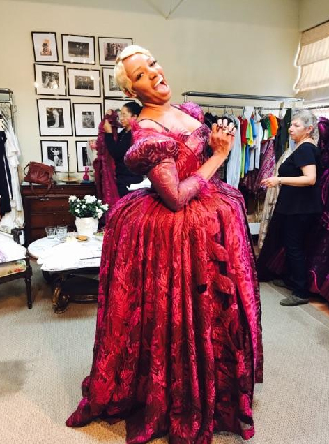 NeNe Leakes in a fitting for her Wicked Stepmother costume.