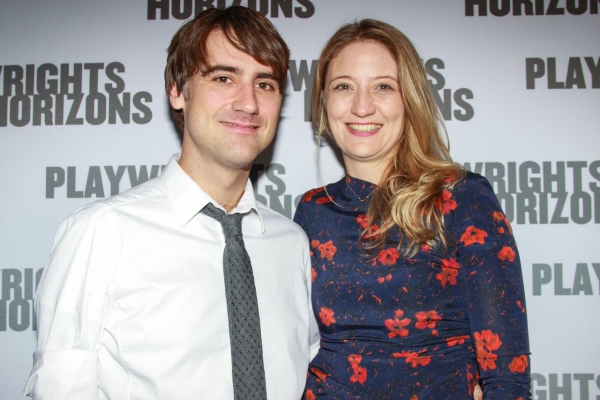 Grand Concourse director and playwright (and real-life couple) Kip Fagan and Heidi Schreck celebrate their opening night.
