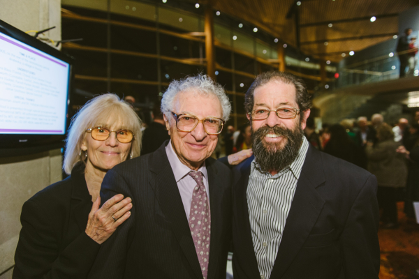 Margery Gray Harnick, Sheldon Harnick and cast member Jonathan Hadary at the opening night of Fiddler on the Roof.