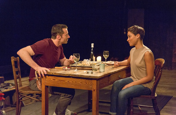 Hugh Jackman and Cush Jumbo star in Jez Butterworth&#39;s The River, directed by Ian Rickson, at Circle in the Square Theatre.