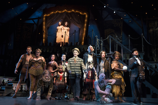 The cast of Henry Krieger and Bill Russell&#39;s Side Show, directed by Bill Condon, at Broadway&#39;s St. James Theatre.