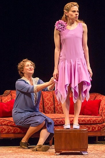 Celia Keenan-Bolger with Cherry Jones in her 2014 Tony-nominated turn as Laura Wingfield in The Glass Menagerie. 