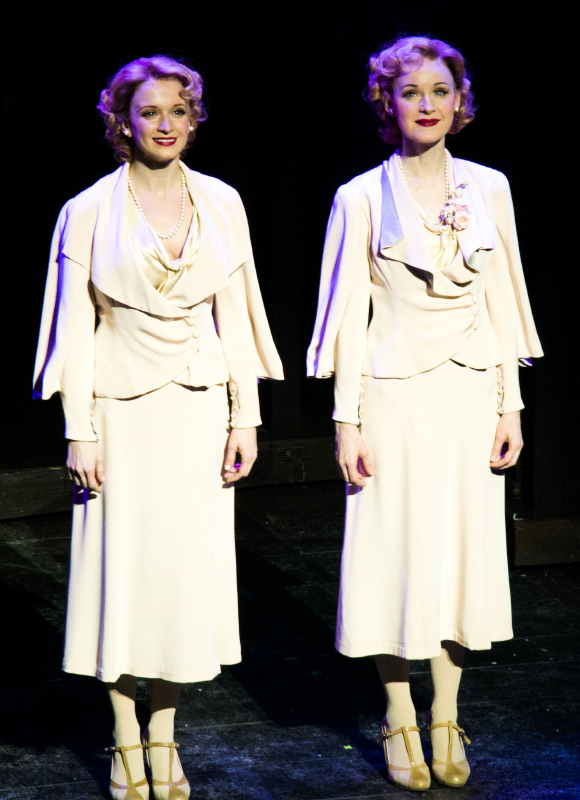 Emily Padgett and Erin Davie take their opening-night bow on stage at the St. James Theatre in Side Show.