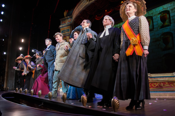 Gentleman&#39;s Guide celebrates one year on Broadway with a special curtain call.
