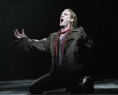 Hugh Panaro as the title character in  Linda Woolverton, Bernie Taupin, and Elton John&#39;s Lestat, directed by  Robert Jess Roth, at Broadway&#39;s Palace Theatre in 2006.