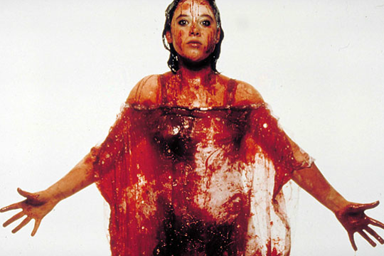 Linzi Hateley as the title character in  Lawrence D. Cohen, Michael Gore, and Dean Pitchford&#39;s musical Carrie, directed by Terry Hands, at Broadway&#39;s Virginia Theatre in 1988.