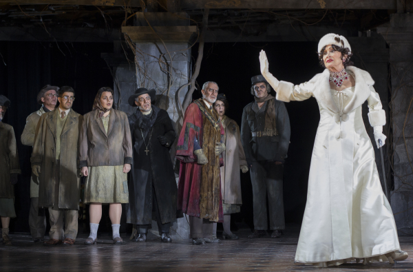 Chita Rivera and the cast of Terrence McNally, John Kander, and Fred Ebb&#39;s The Visit, directed by John Doyle, at Williamstown Theatre Festival.