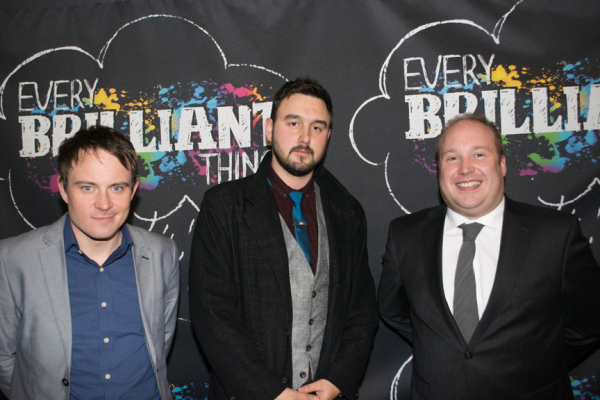 Paines Plough co-Artistic Directors James Grieve and George Perrin, with Jonny Donahoe.