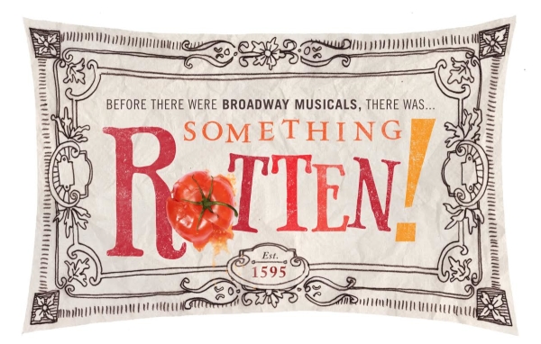 The artwork for the new Broadway musical Something Rotten!