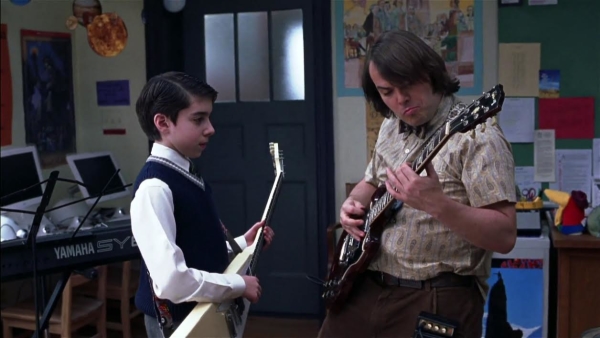 A scene from the film version of School of Rock.