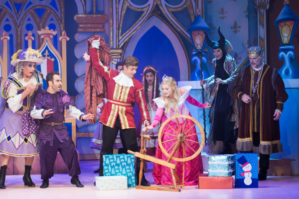 The cast of Sleeping Beauty and Her Winter Knight at Pasadena Playhouse.