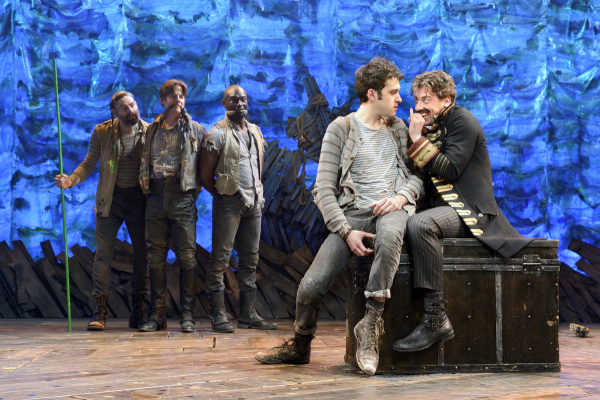 Adam Chanler-Berat and Christian Borle in the Broadway production of Peter and the Starcatcher.