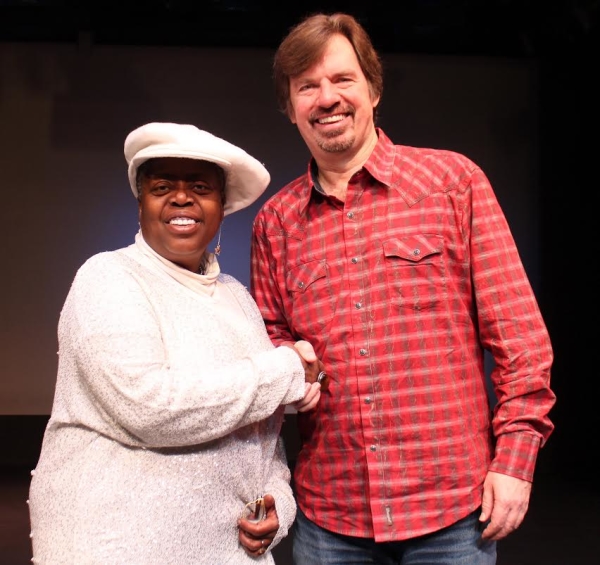 Lillias White and Scott Wakefield star in the new musical play Texas in Paris at the York Theatre Company.