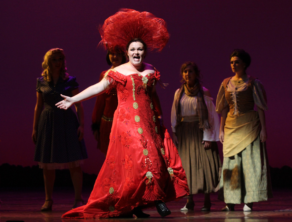 Sarah Lynn Marion performs her winning role, Dolly Levi in Hello, Dolly! at the 2014 Jimmy Awards.