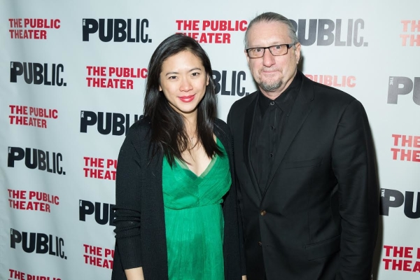 Under the Radar Festival Co-Directors Meiyin Wang and Mark Russell celebrate the opening ceremonies.