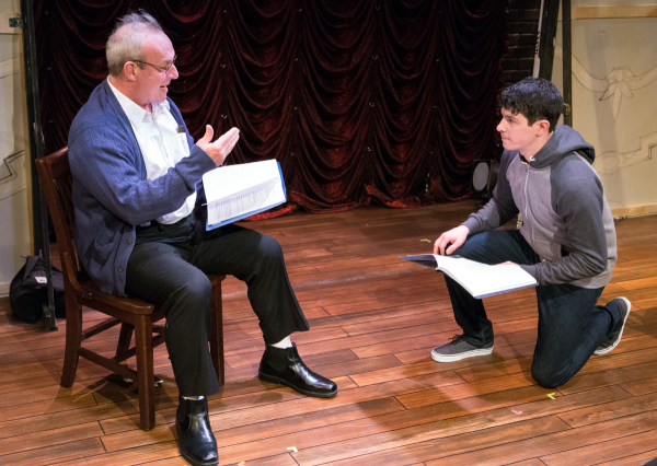 Bill Van Horn and Davy Raphaely star as Robert and John in David Mamet&#39;s A Life in the Theatre at Walnut Street Theatre&#39;s Independence Studio on 3. 