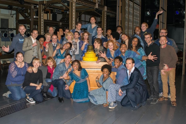 The cast of Beautiful goes crazy for the anniversary cake.