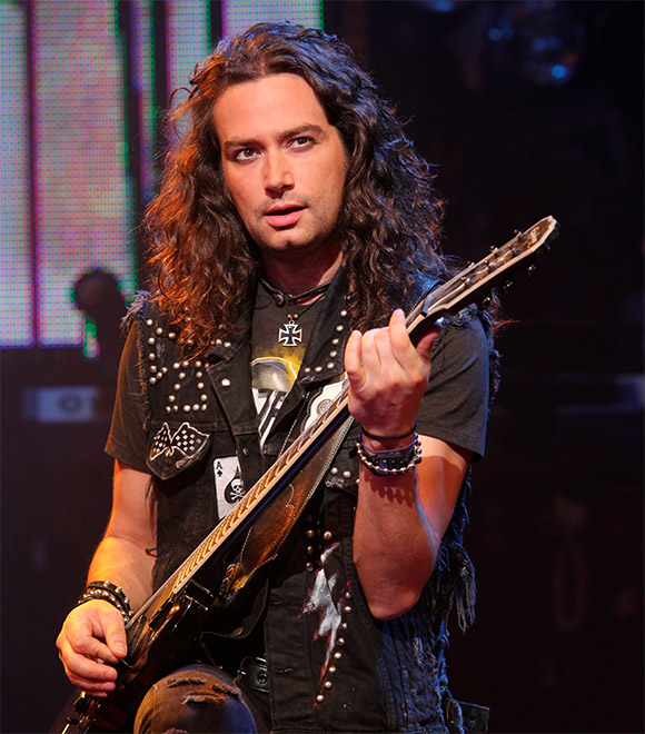 Constantine Maroulis stars as Drew in Rock of Ages at the Helen Hayes theatre.