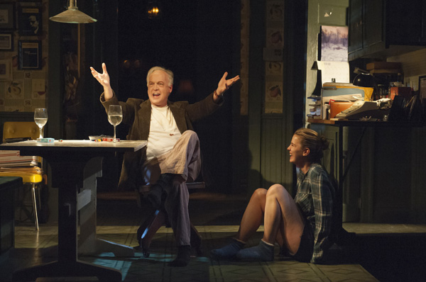 Reed Birney and Betty Gilpin star in Halley Feiffer&#39;s I&#39;m Gonna Pray for You So Hard, directed by Trip Cullman, at Atlantic Theater Company&#39;s Stage 2.
