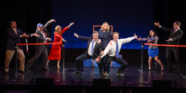 The NYMF cast of Michael and Paul Hodge&#39;s Clinton, the Musical.