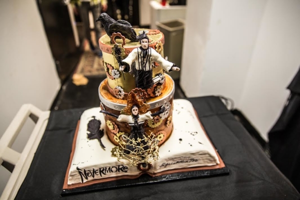 The Cake Alchemy cake celebrating Edgar Allan Poe&#39;s 206th birthday.