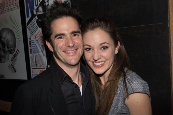 Choreographer Andy Blankenbuehler and Broadway darling enjoy the Hamilton first preview afterparty.